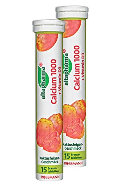 Altapharma أقراص تذوب في الماء 15 عبوة كالسيوم 1000+فيتامين د3 (2 قطعة)