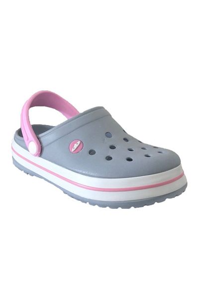 Akınal Bella E195 Gray Powder Women's Hospital Sabo Slippers Sandals