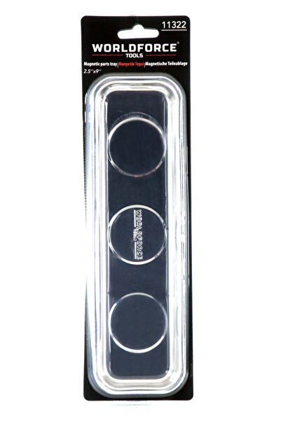 Worldforce 225x65mm Magnetic Tool Holder Stainless Tray