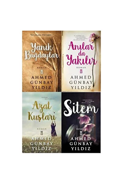 Timaş Yayınları Ahmed Günbay Yıldız 4 Kitap Set / Yanık Buğdaylar - Anılar Da...