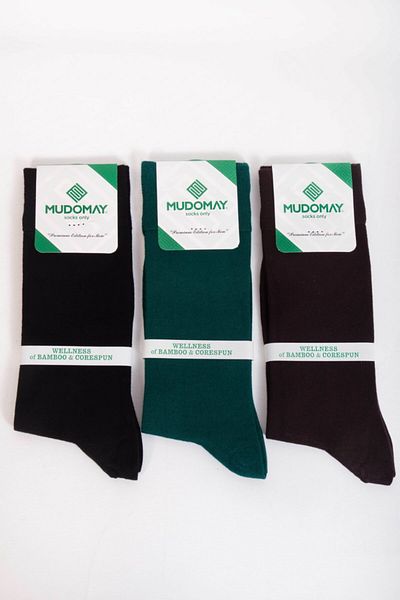 mudomay 6-Piece Seamless Bamboo Corespun Men's Seasonal Socks