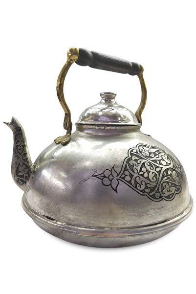 Genel Markalar Özel Yapım Battal El Işlemesi Bakır Demlik Kalın Ağır Kalaylı