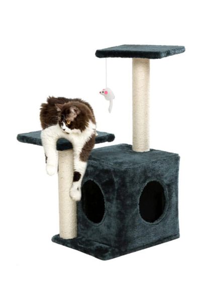 Nursoft Double Stepped Nest Cat Scratching Anthracite