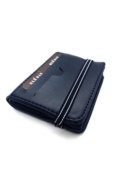 MKM MAN Men's Navy Blue Card Holder and Wallet