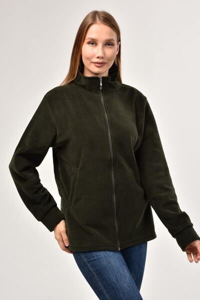 LİKAPA Palton fleece cu buzunar cu fermoar