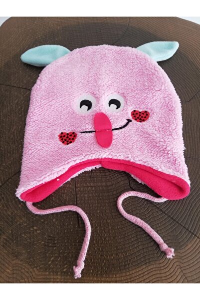 Kitti Baby Girl Plush Beanie with Fleece Ears 2106-02-063