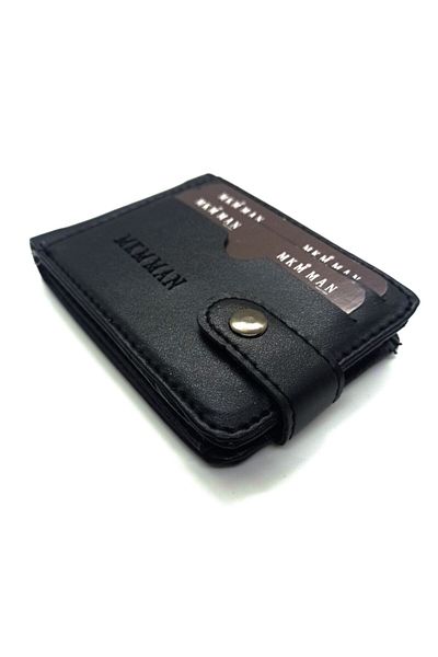 MKM MAN Men's Black Card Holder and Wallet