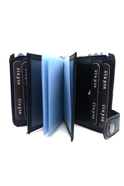 MKM MAN Men's Black Card Holder and Wallet