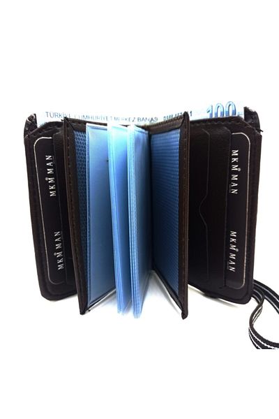 MKM MAN Men's Brown Card Holder and Wallet