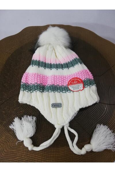 Kitti قبعة بأذنين من الصوف للفتيات 2120-05-010