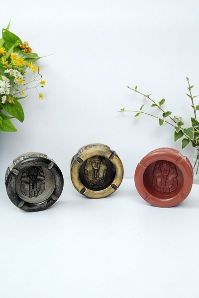 Esafe Home Τριπλό 3D Vintage Pyramid Oval Τασάκι / Στάχτη