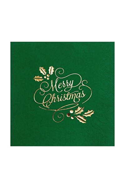 Story 33 × 33 سم منقوشة بأوراق ذهبية لعيد الميلاد المجيد 16 قطعة من المناديل ...