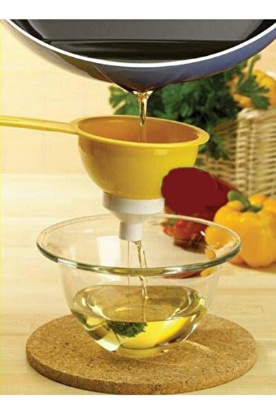 abnturk Paslanmaz Çelik Filtreli Sıvı Yağ Süzgeci Hunili Yağ Süzçeçli Yağ Fil...