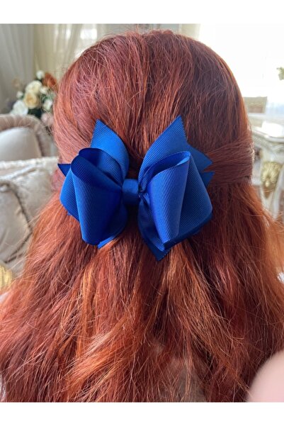 Gülay Akseuar Toka albastru cobalt Cataramă cu fundă cu panglică