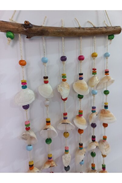 emilysamy Renkli Boncuklu Deniz Kabuğu Figürlü 6'lı Rüzgar Gülü