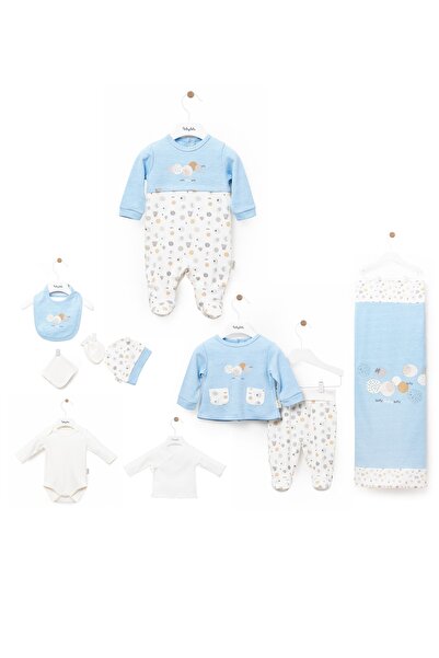 Babydola طقم أطفال حديثي الولادة 100% قطن مكون من 10 قطع