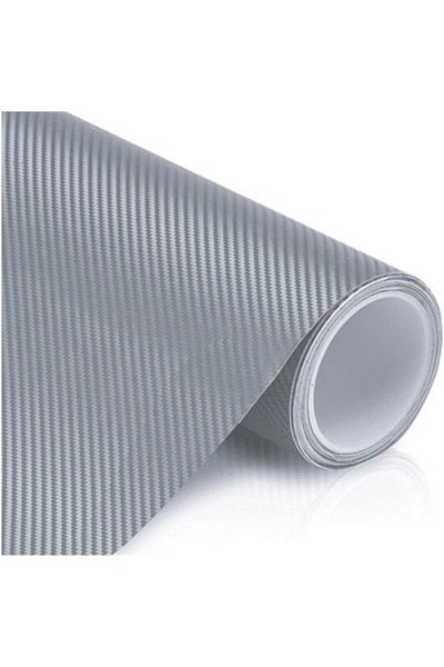 KrcDisplay Gray Carbon Foil 3D Air Channel Vehicle Covering Foil 152 cm x1 m