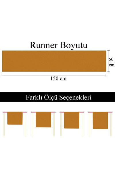 Alacastore Runner de aur de culoare solidă 50x150