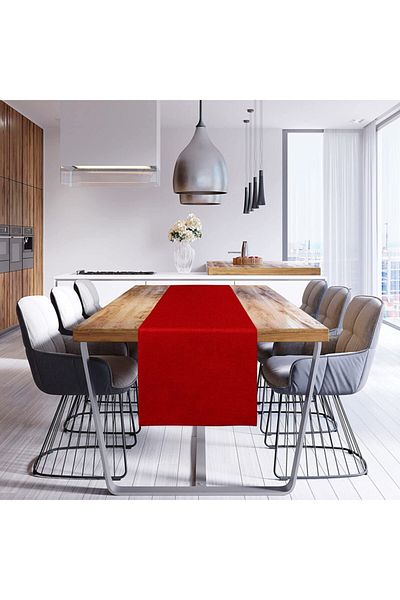 Alacastore Solid Color Red Runner