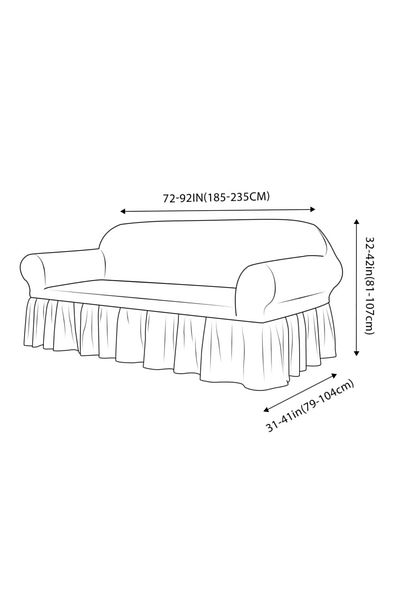 HaNemCe 3-Piece Wrinkled Seat, Sofa, Sofa Cover, Seat Cover (3 PERSON) 1 piece