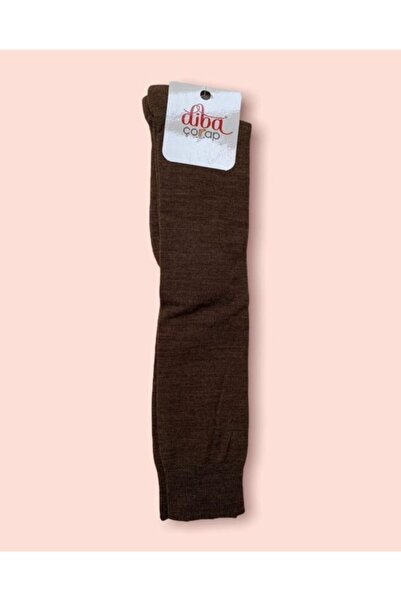 Diba Bayan Kahverengi Taban Havlu Kışlık Dizaltı Çorap