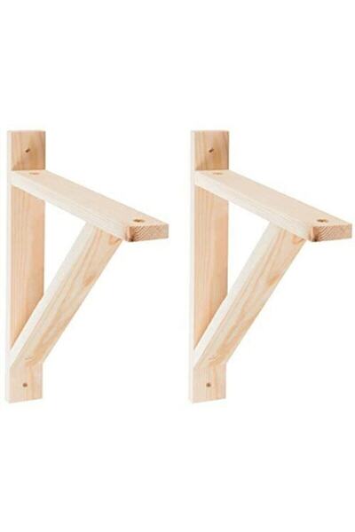 de mavera Ahşap Raf Ayağı Duvar Rafı Desteği 5 Adet