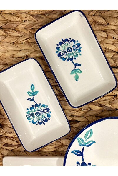 M'art Home Blue Flowers 15*9 Double Presentation Plate