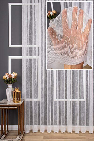 perdealemi Сучасні штори з візерунком Шантук, прямі тюлеві, 550x250, звичайни...