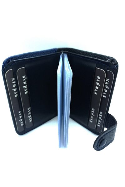 MKM MAN Men's Navy Blue Card Holder and Wallet