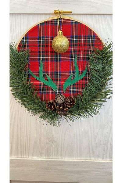 White Alamode Ornament special pentru ușă cu scripete de Anul Nou