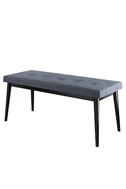 Canisa Concept Pera Bench , Geniş Oturma Alanlı , 1. Sınıf Kumaş , Füme Bench , Siyah Gürgen Ayak
