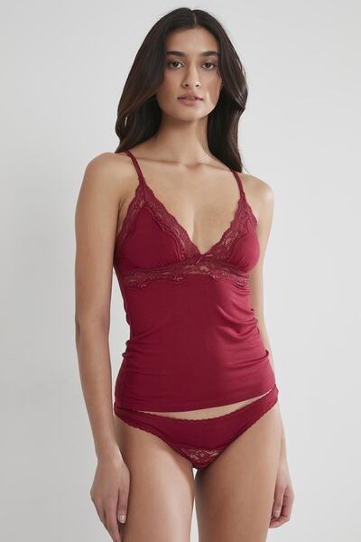 Pierre Cardin Lacy Combed Cotton Athlete Panties / Camisole Set - 367