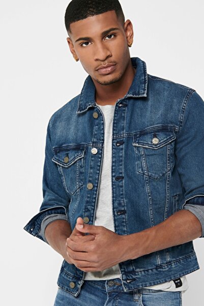 Only & Sons Only&Sons 22010451 - Мъжка синя дънкова яке