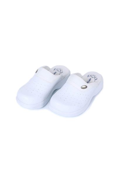 Hipokrat Medikal Sabo White Hippocrates Sabo Nubuck - Κοντά τακούνια (1-4 cm) Επίπεδα τακούνια Νοσοκόμα/γιατρός
