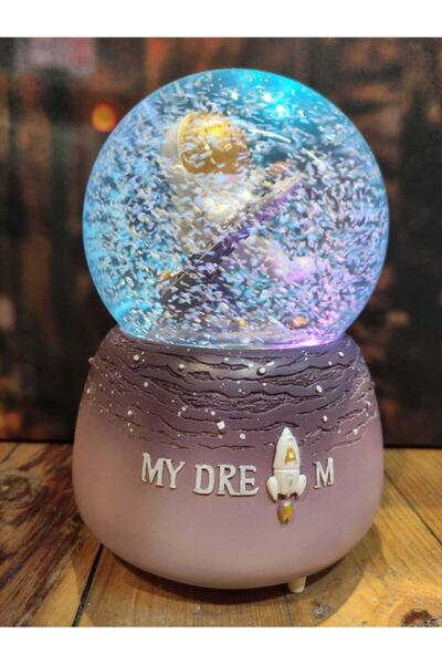 Aynı Gün Sende Uzay Kar Küresi Otomatik Müzikli Işıklı