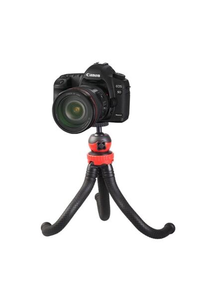 GFUZ Profesyonel Fotoğraf Video Çekimi 360° Açı Flexible Tripot Kamera Telefo...