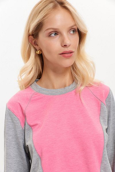 Hanna's by Hanna Darsa Women's Gray Two-Color Sweatshirt
