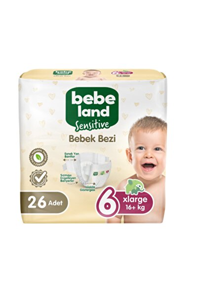 Bebeland Sensitive Bebek Bezi Xlarge 6 Numara 26 Adet