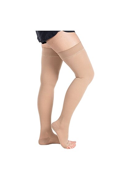 Wingmed Ccl2 Diz Üstü Burnu Açık Varis Çorabı Ten