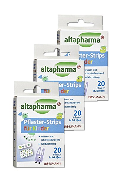 Altapharma Yara Bandı 20 Adet Cocuklar Için Şerit Yara Bandı 2 Farklı Boyut (...