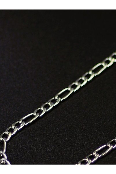 Dukkanka Figaro Model Steel Chain Necklace and Bracelet Set