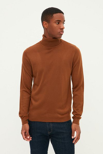Koton Men's Brown Sweater 2KAM92008LT