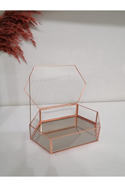 RESİTAL 25x15x5cmlik Bronz Aynalı Sanat Cam Kutu