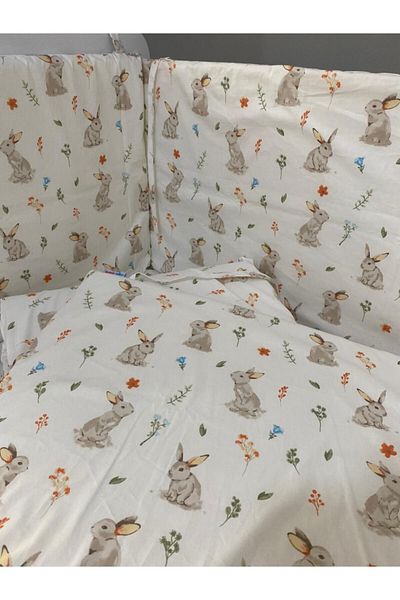 Jaju Baby Rabbit Patterned 60x120 Montessori/crib Baby Edge Protection Special Size