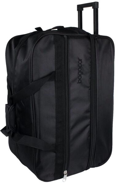 Bagacar Tekerlekli Körüklü Büyük Boy Seyahat Valizi Siyah