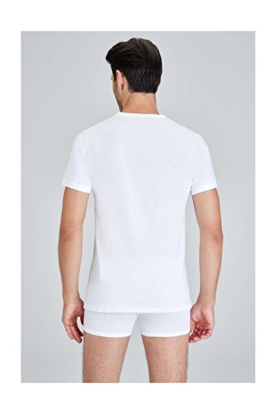 Kom Чоловічий білий Enrico 2-паний V-подібний комір