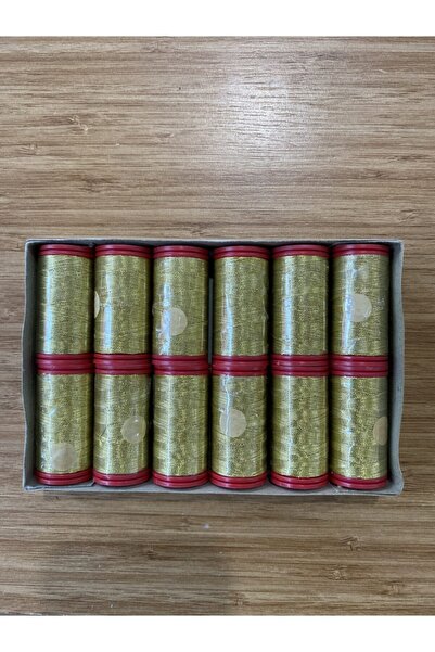 e tuhafiye 12 bucăți de ață de brodat aurie sclipitoare