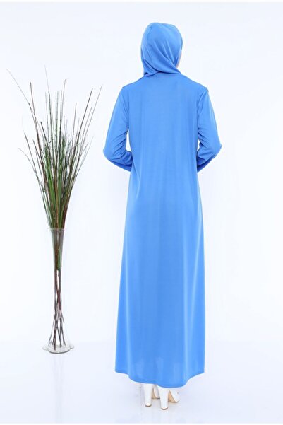 miss ledonna Πρακτικό φόρεμα προσευχής με φερμουάρ μπλε