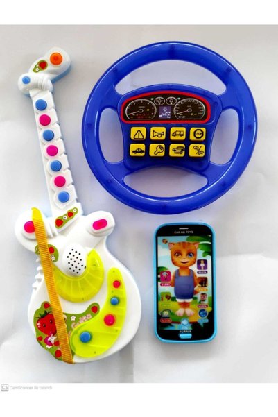 berattoys Üçü Birarada Türçe Müzikli Gitar Dokunmtk Türkçe Müzikli Telefon Tü...