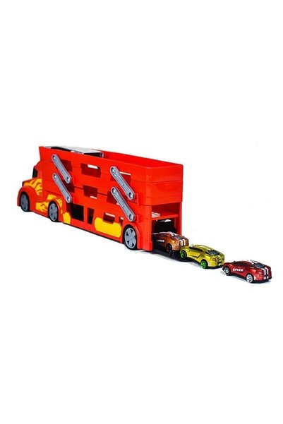 King Toys 3 Katlı Sürat Pistli Tır 3 Arabalı
